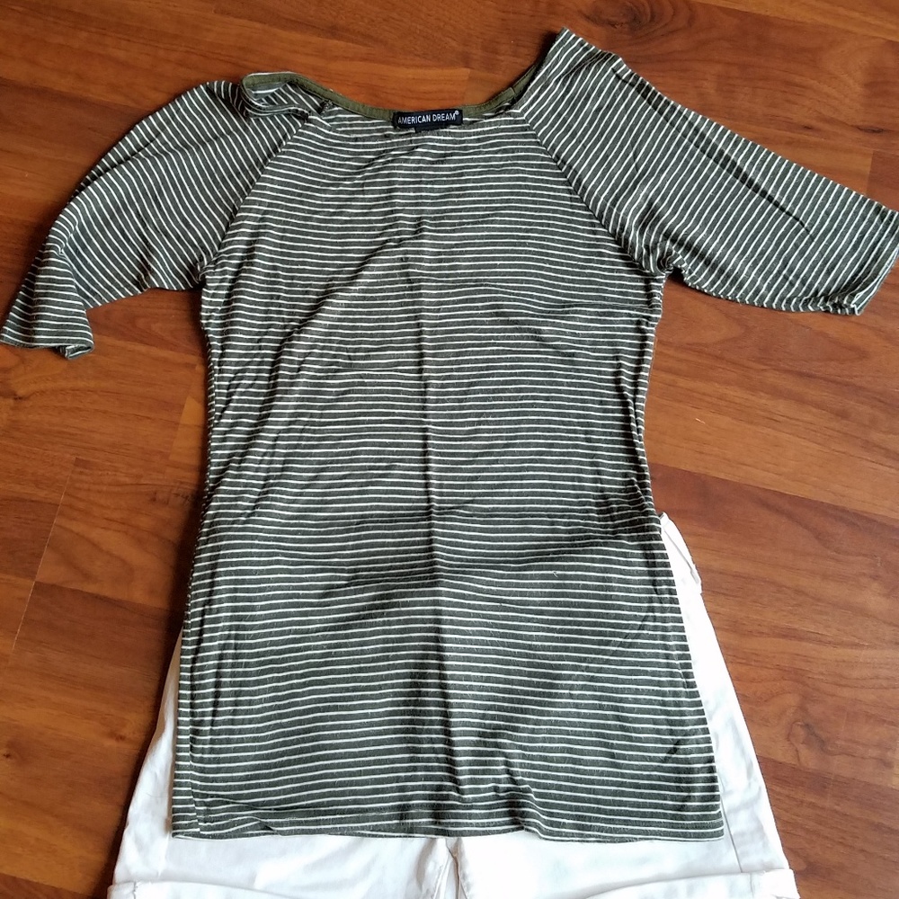 Olive striped shirt